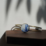 Blue and White Ceramic Adjustable Bracelet