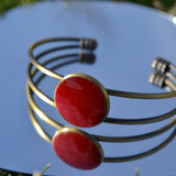 Red Ceramic Adjustable Bracelet