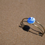 Blue and White Ceramic Adjustable Bracelet