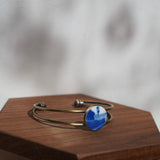 Blue and White Ceramic Adjustable Bracelet