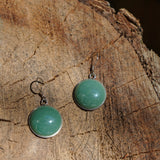 Large Circle Celadon Earrings