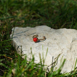 Red Small Ceramic Adjustable Ring