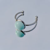 Ceramic Celadon Adjustable Ring