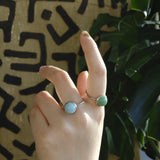 Ceramic Celadon Adjustable Ring