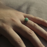 Green Small Ceramic Adjustable Ring