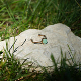 Green Small Ceramic Adjustable Ring